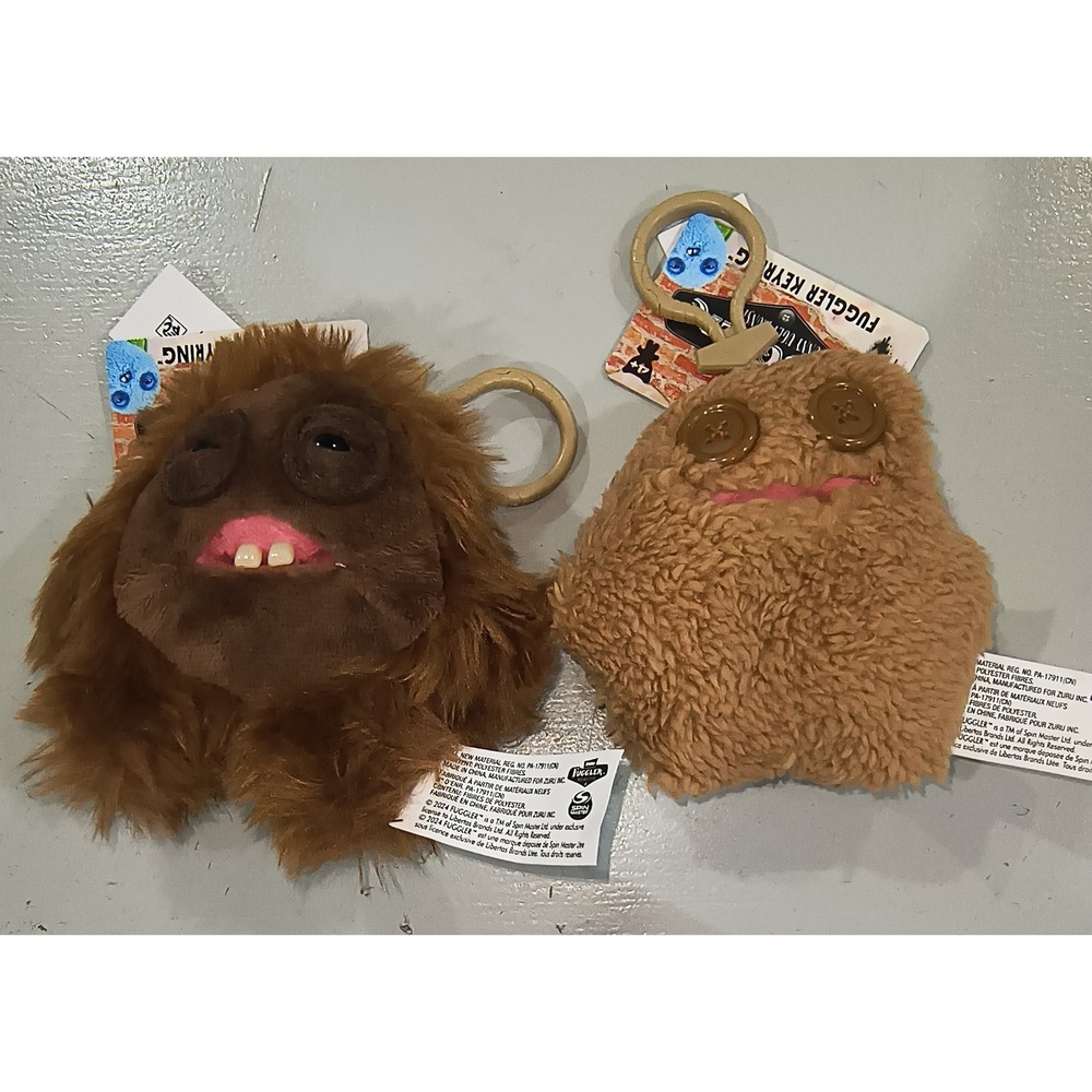 Fuggler Keychain Set Hedge Grog Sir Splodgealot Catch Me Pink Button Rare Chase